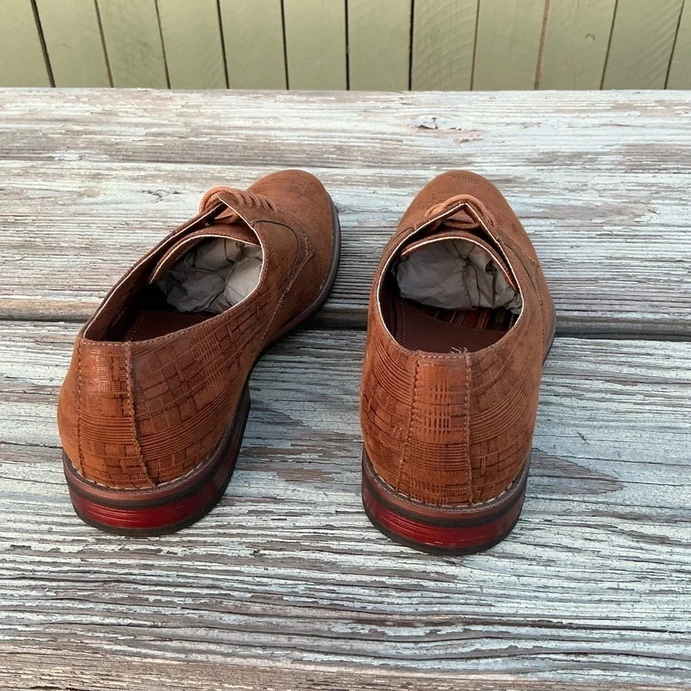 Ferro Aldo Men's Brown Leather Dress Shoes